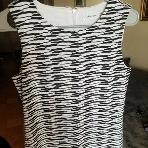 Calvin Klein, Womens Sleeveless Dress, Black White